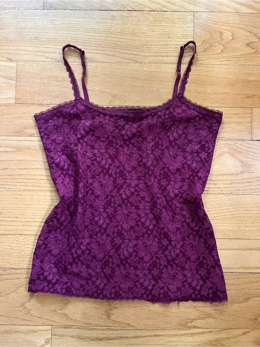 White House Black Market Plum Lace Camisole